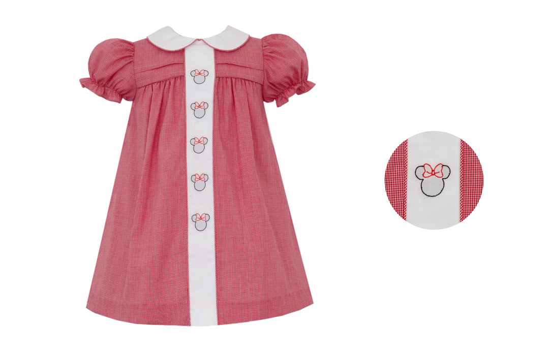 Mini Mouse Ears Red Microcheck Dress