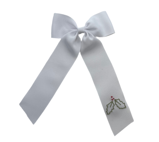 Holly White Tail Bow