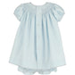 Blue Flowers Smock Bishop with Bonnet