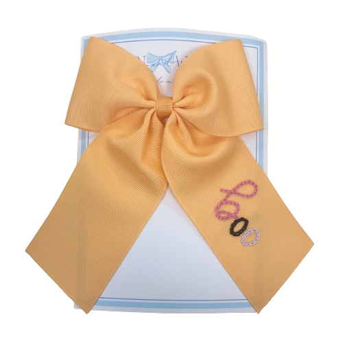 Boo Pale Orange Tail Bow