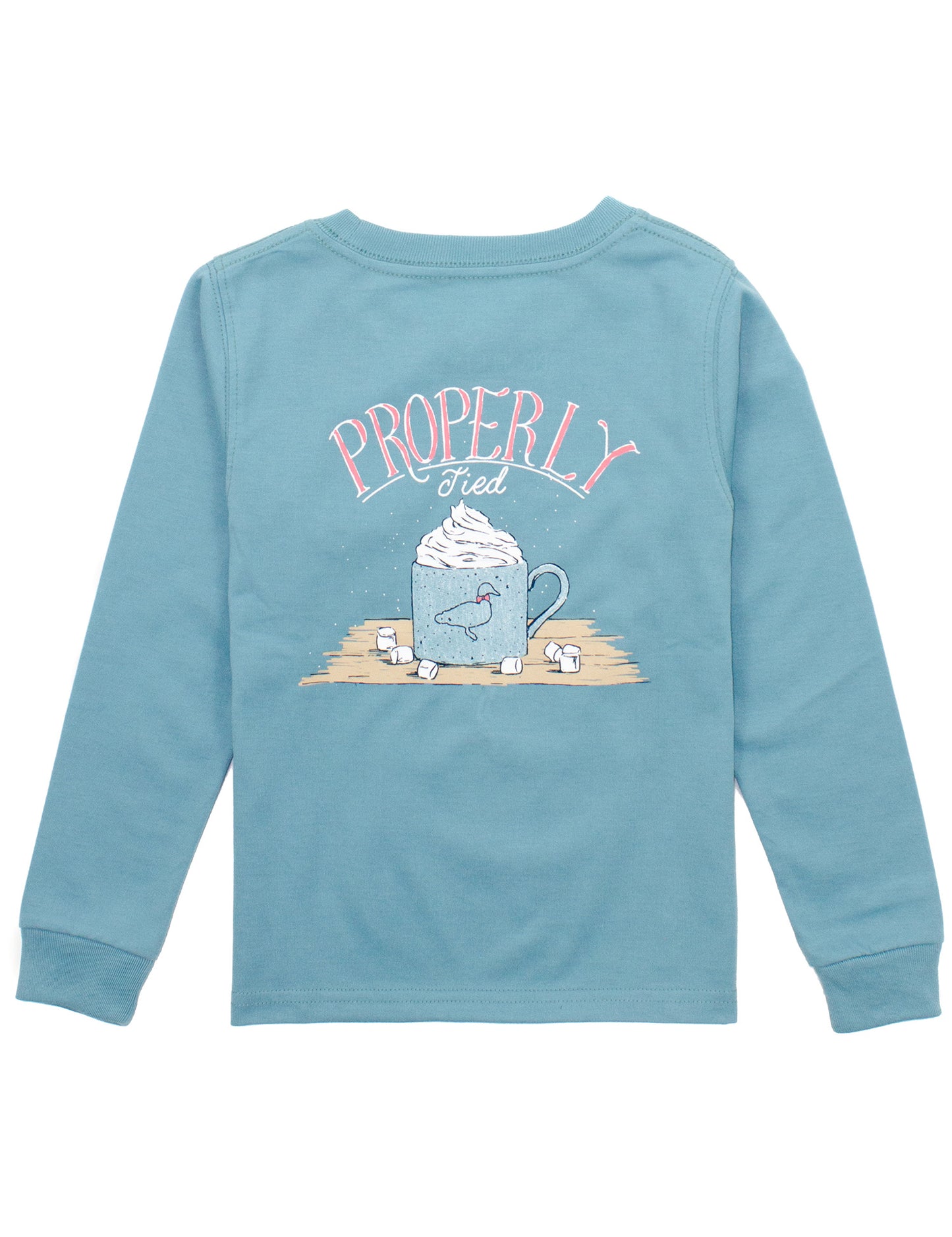 Hot Cocoa LS Tee Coastal Sky