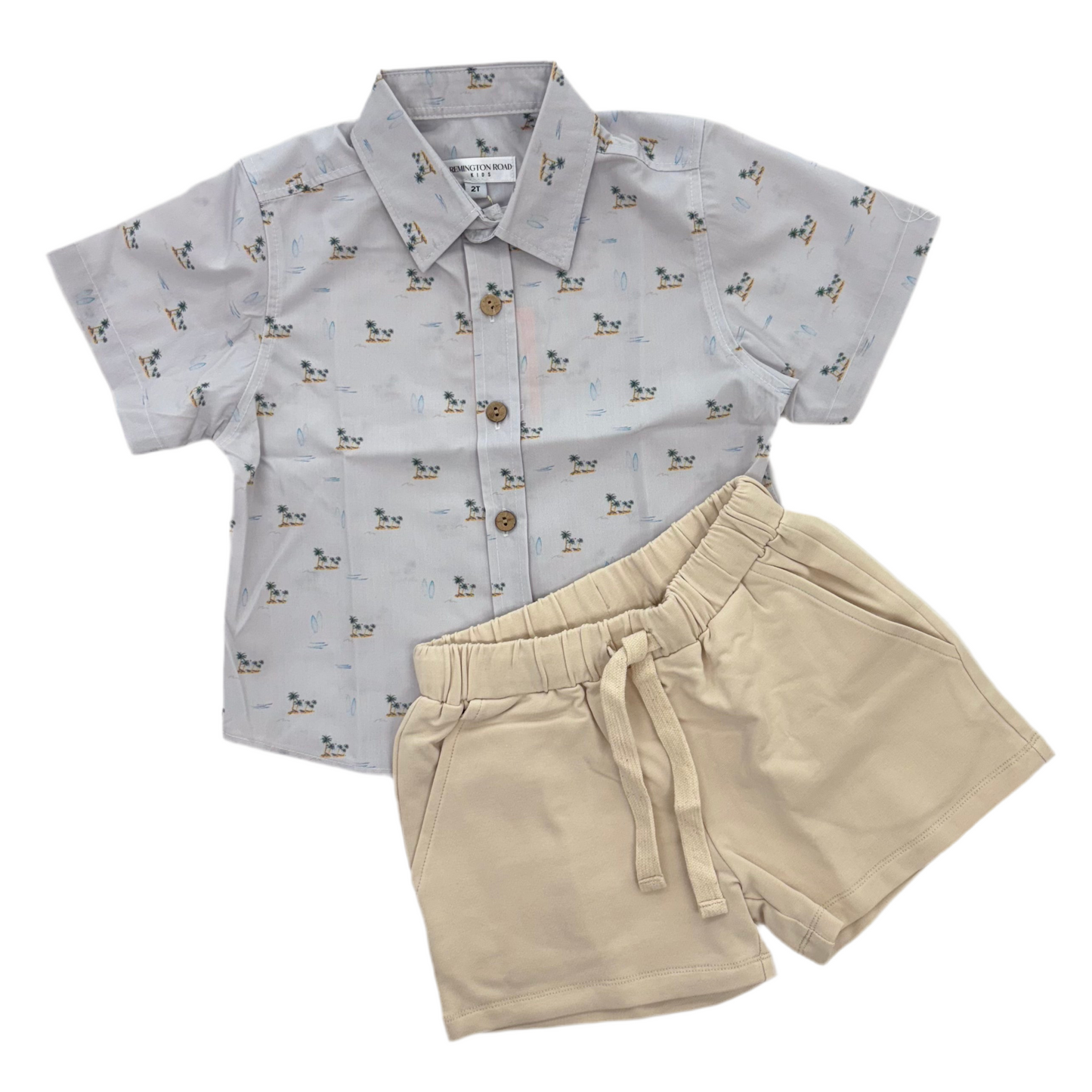 Taupe Drawstring Short