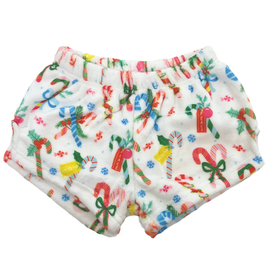 Candy Cane Plush Shorts