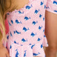 Pink Whale Peplum Smocked One Piece