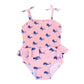 Pink Whale Peplum Smocked One Piece