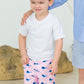 Pink Whale Swim Trunks