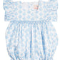 Blue Floral Smocked Bubble