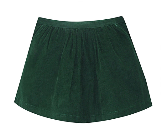 Christmas Green Cord Shelby Skirt