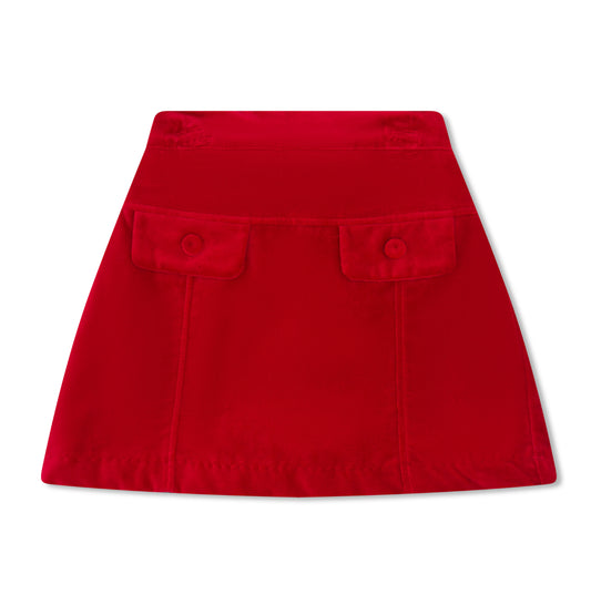 Ruby Red Velvet Claire Skirt