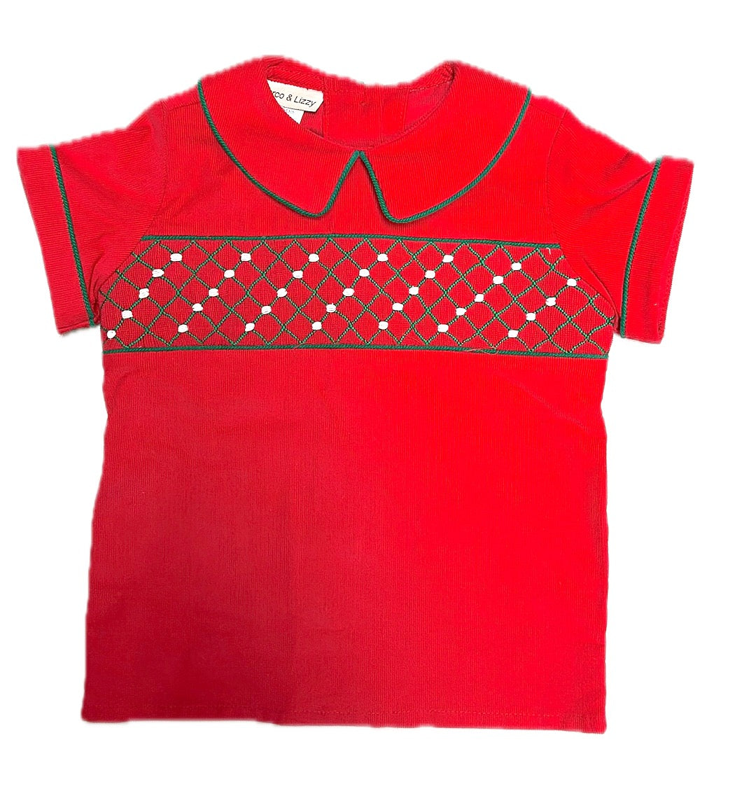 Christmas Red Classic Boys Short Set