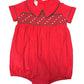 Christmas Red Corduroy Boy’s Romper