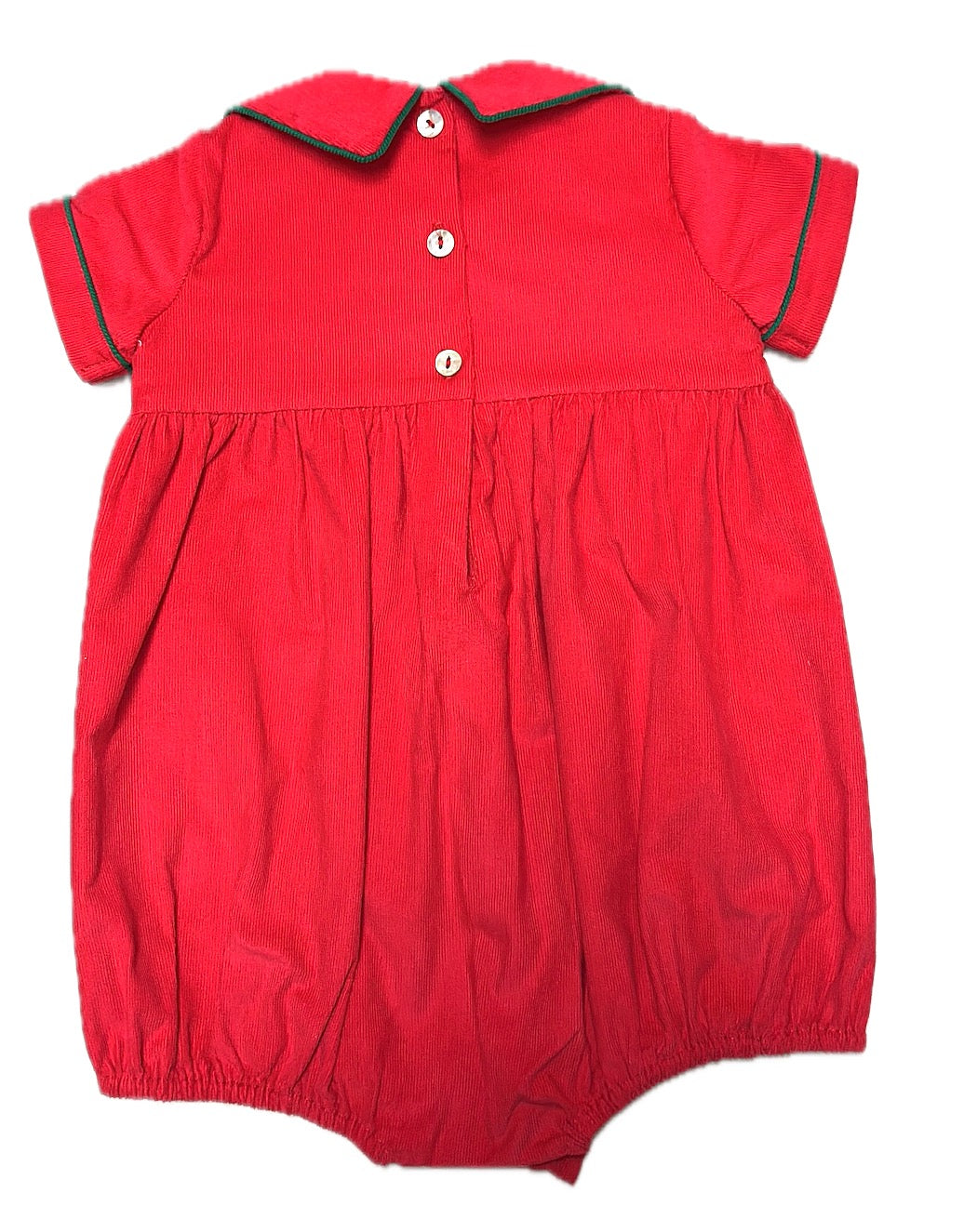 Christmas Red Corduroy Boy’s Romper