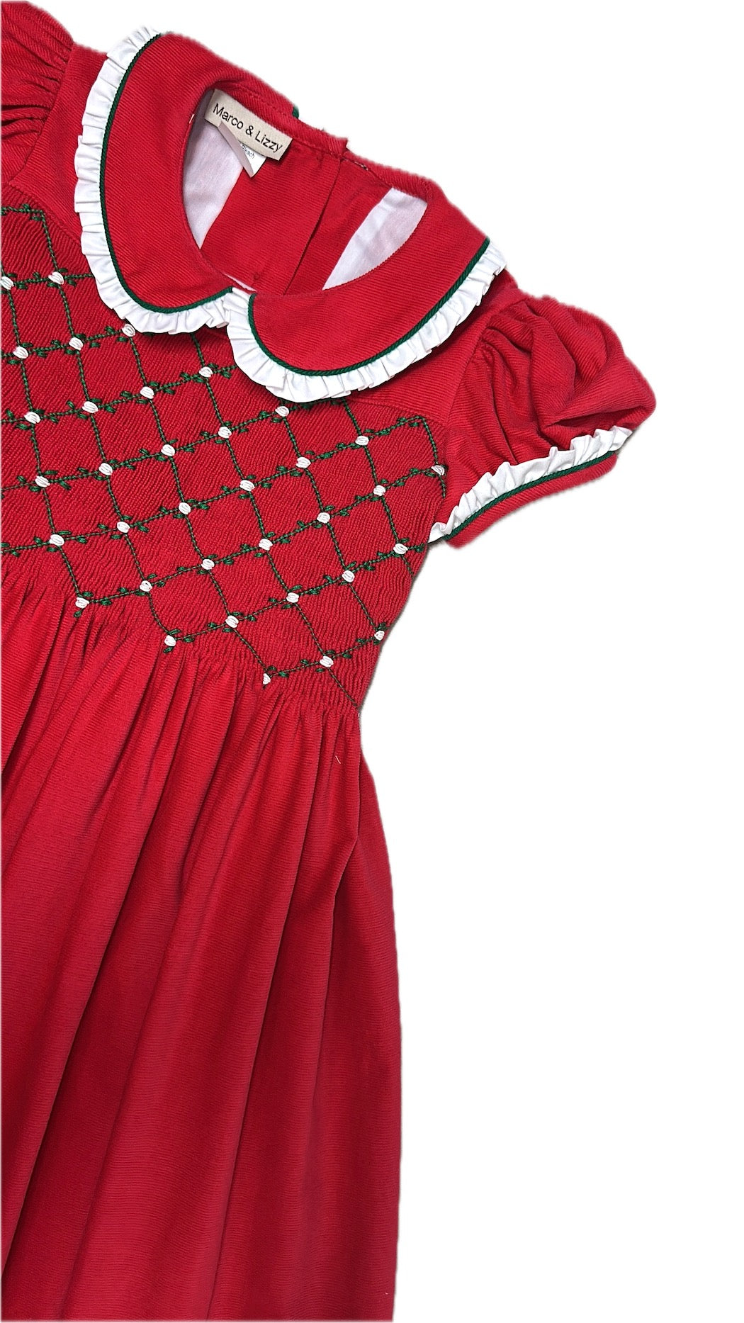 Christmas Classic Red Corduroy Dress