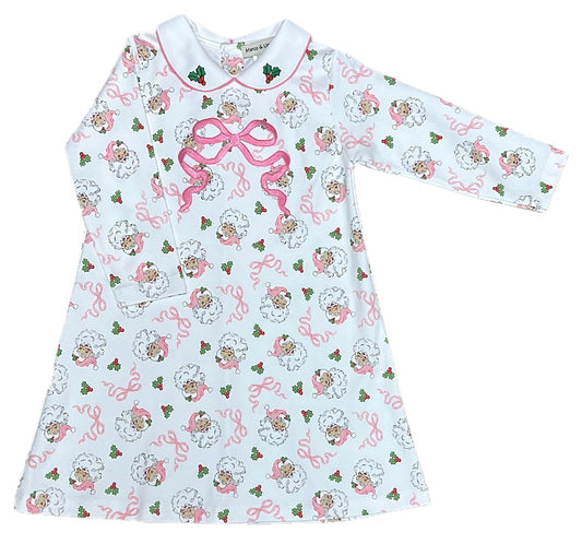 Santa Pink Bow Dress