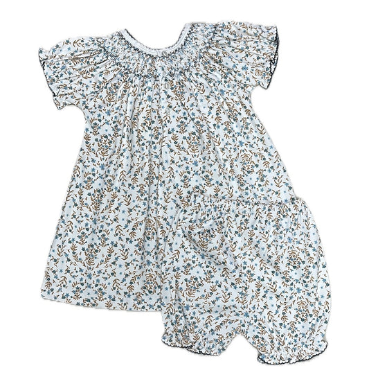 Blue Floral Hand Smock Bishop