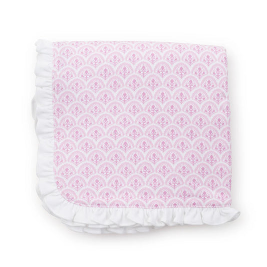 Scalloped in Pink Ruffle Blanket