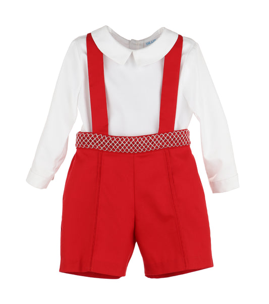 Red Timeless Bliss Smock Jon Jon Set