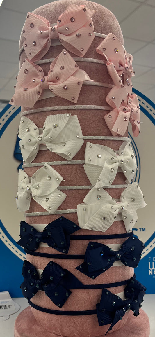 Crystallized Grosgrain Bow on Headband