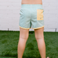 Green Gingham Swim Trunk