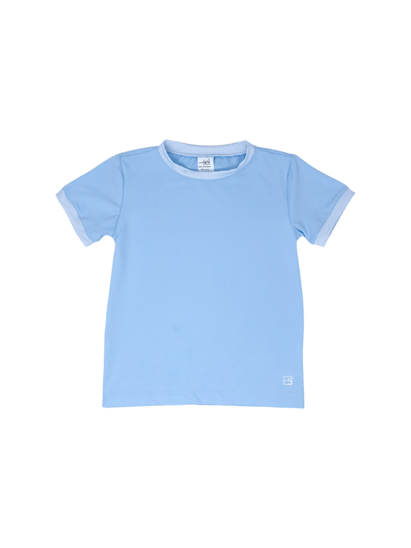 Blue Minigingham Bradley Tee