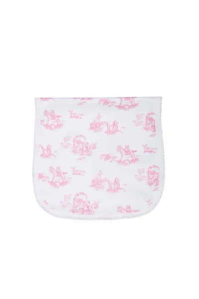 Pink Toile Burp Cloth