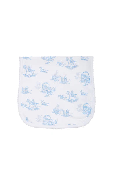 Blue Toile Burp Cloth