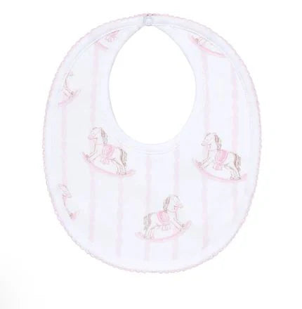 Pink Rocking Horse Bib