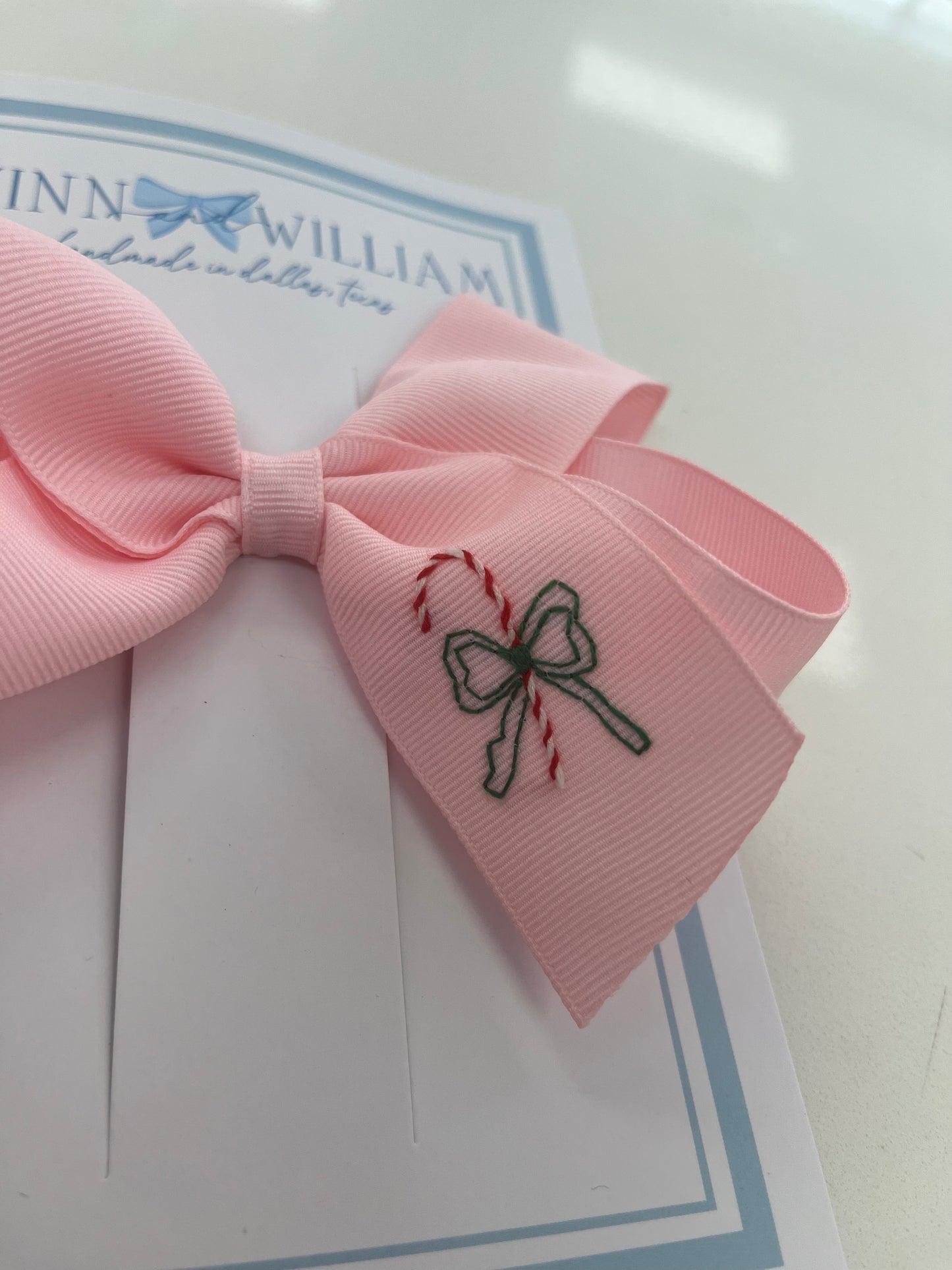 Candy Cane Via Bow