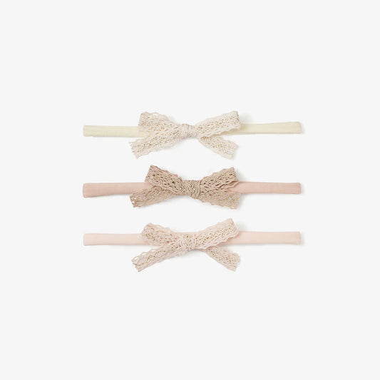 Neutral Sparkle Lace Headbands