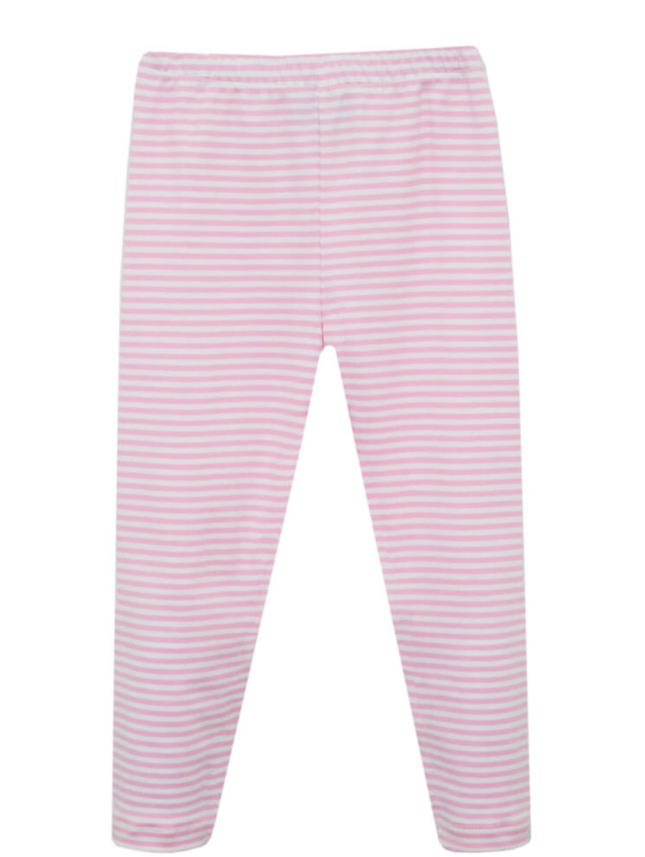 Pink Knit Stripe Legging