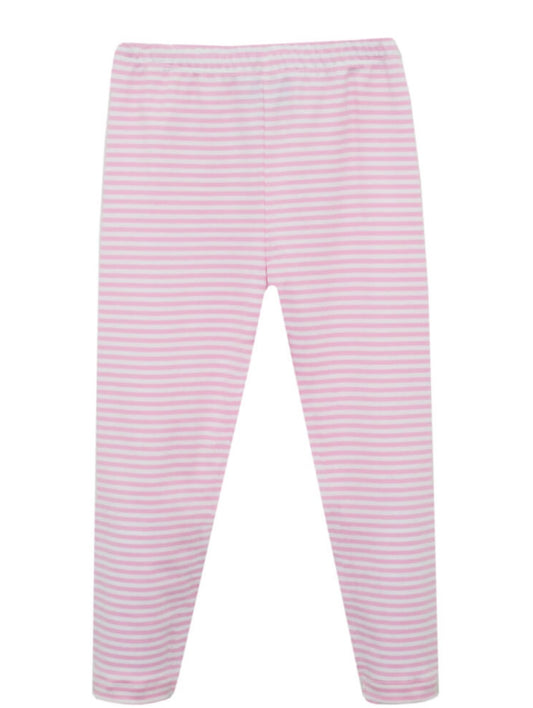 Pink Knit Stripe Legging