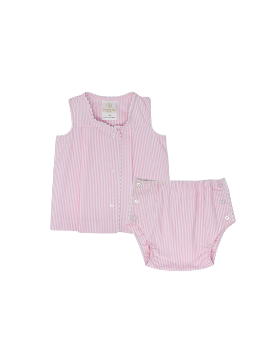 Jill Diaper Set Pink/White