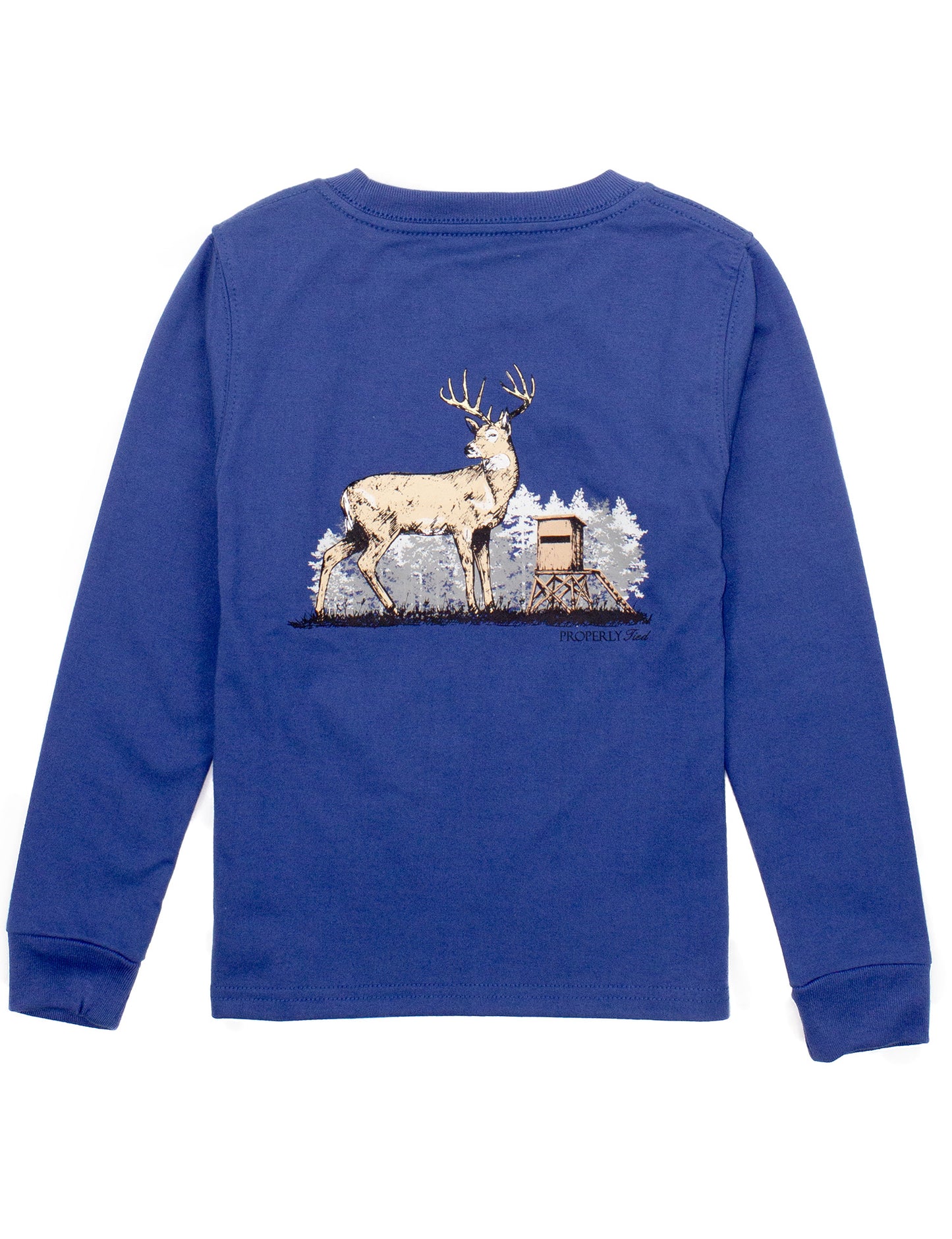 Deer Season LS Tee River Blue