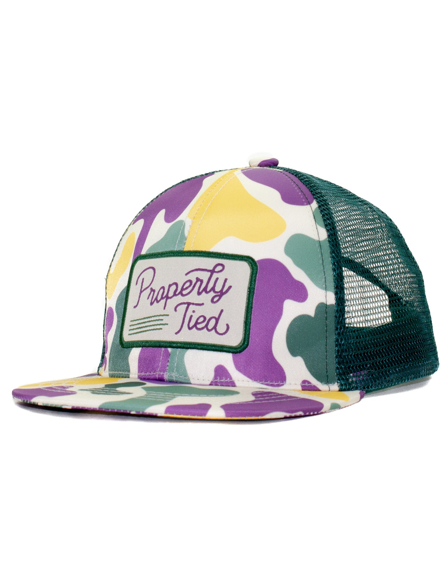 Boys Sportsman Mardi Gras Camo Trucker