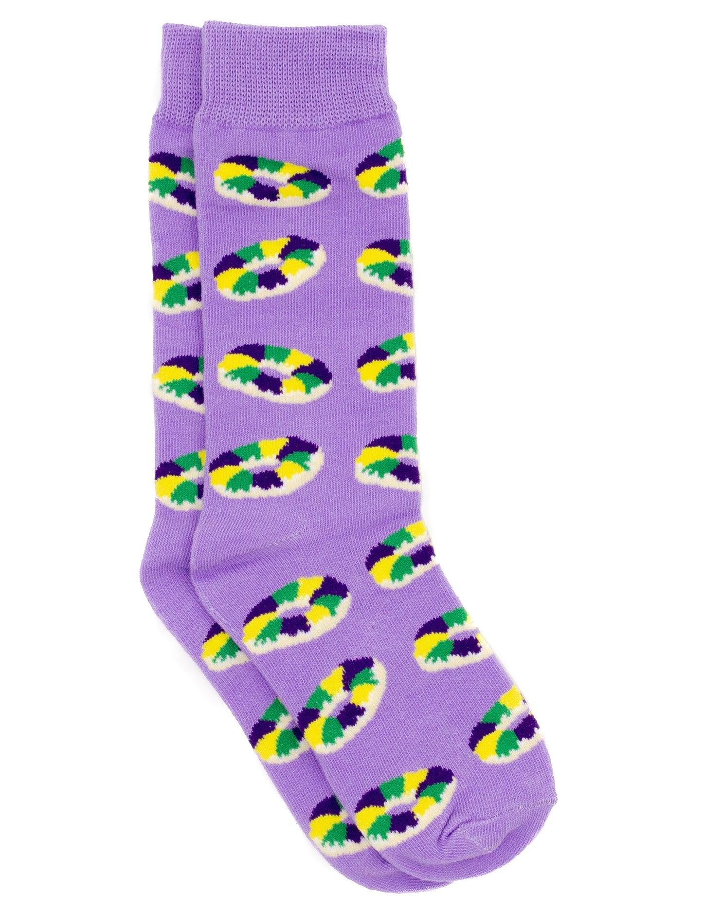 Purple King Cake Lucky Duck Socks