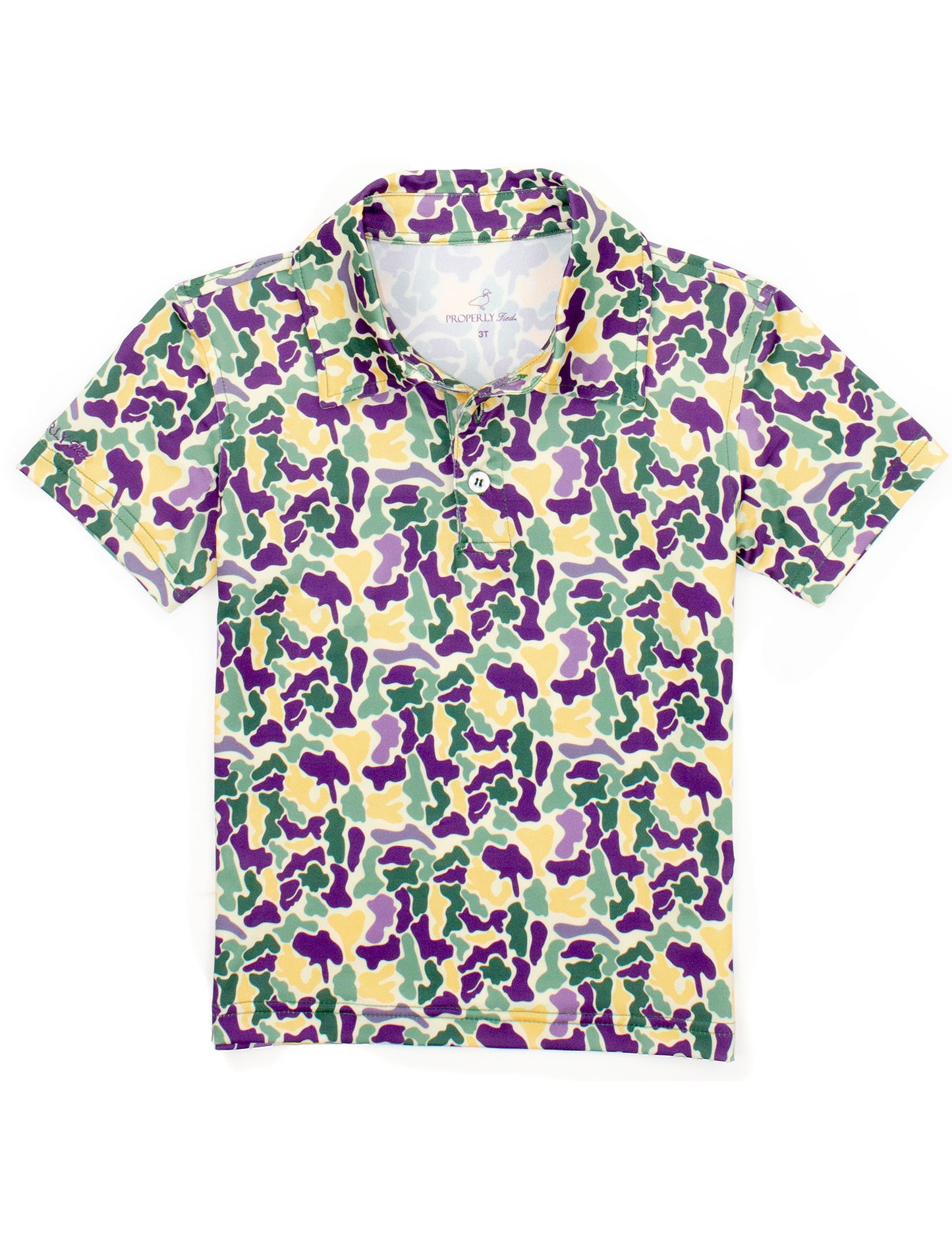 Mardi Gras Camo Inlet Polo