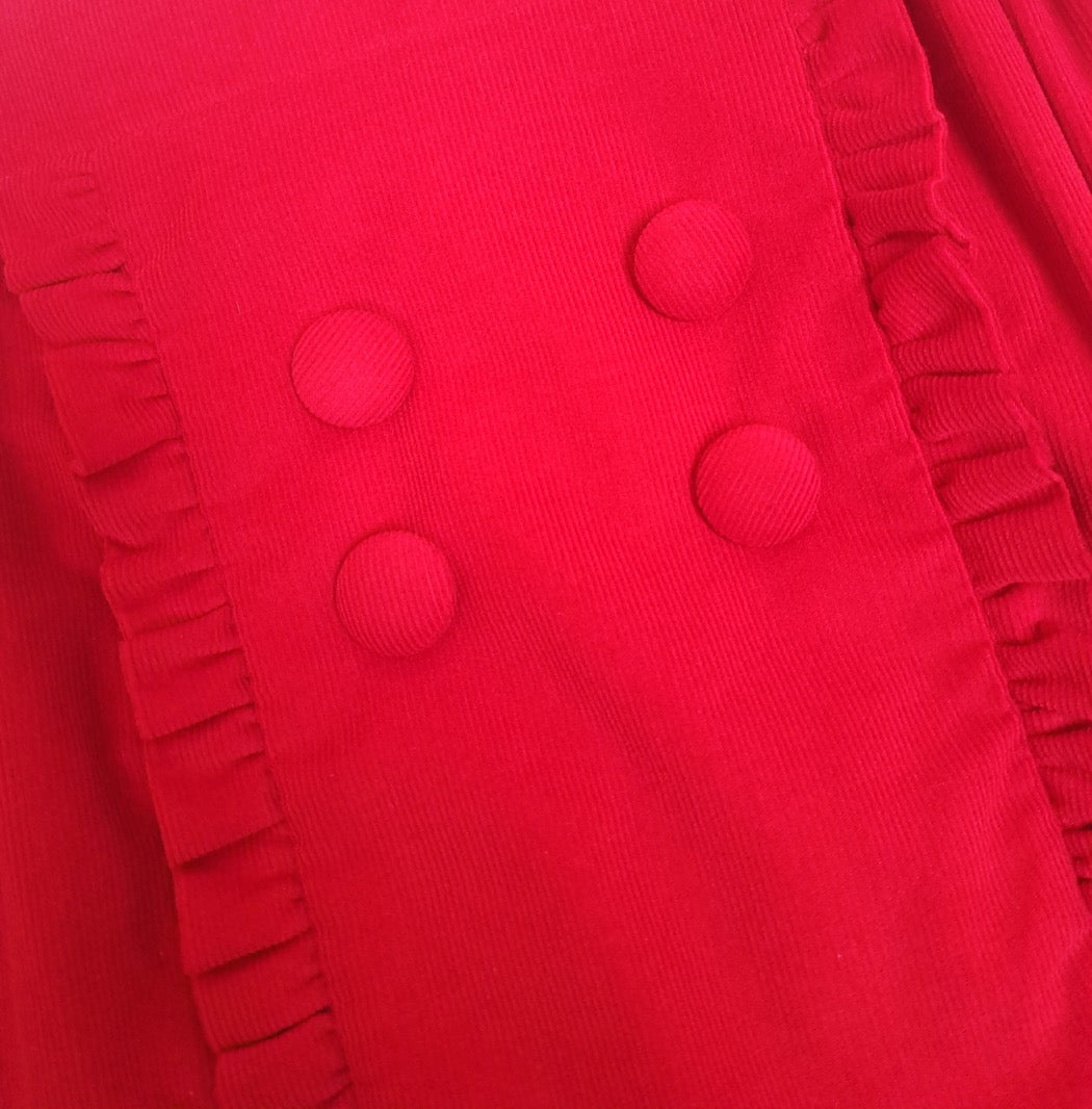 Red Corduroy Skirt
