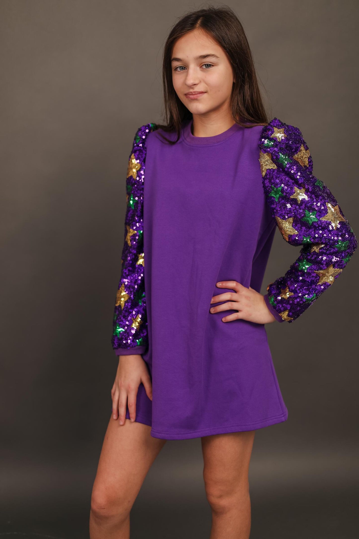 Mardi Gras Sequin Star Dress