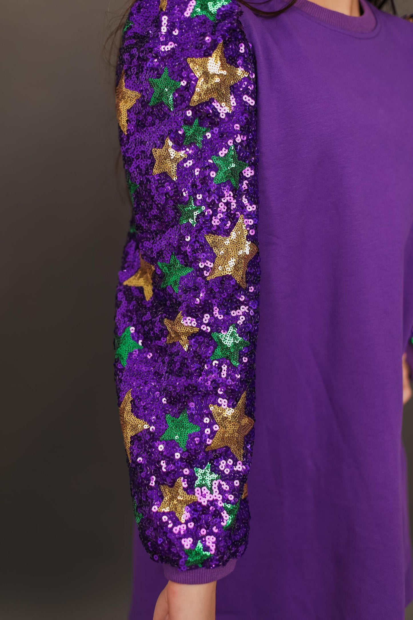 Mardi Gras Sequin Star Dress