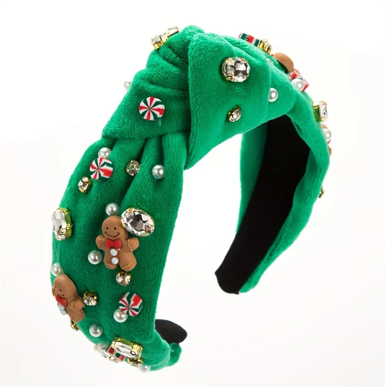 Gingerbread Man Green Headband
