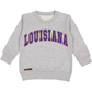 Louisiana Kids Crewneck Pullover | Purple + Gold