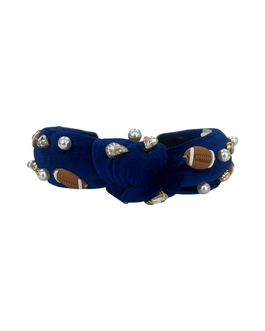 Blue Kids Football Headband