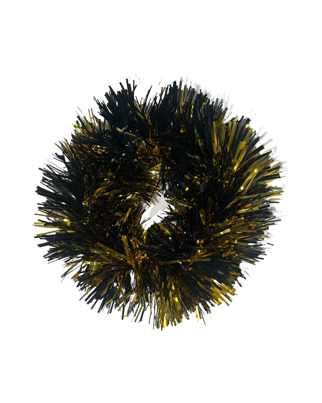 Black & Gold Tinsel Scrunchie