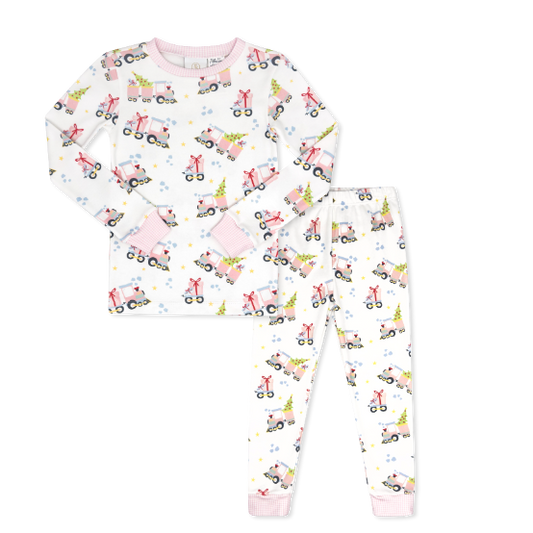 Sweet Pea PJ Set All Aboard Park Pink