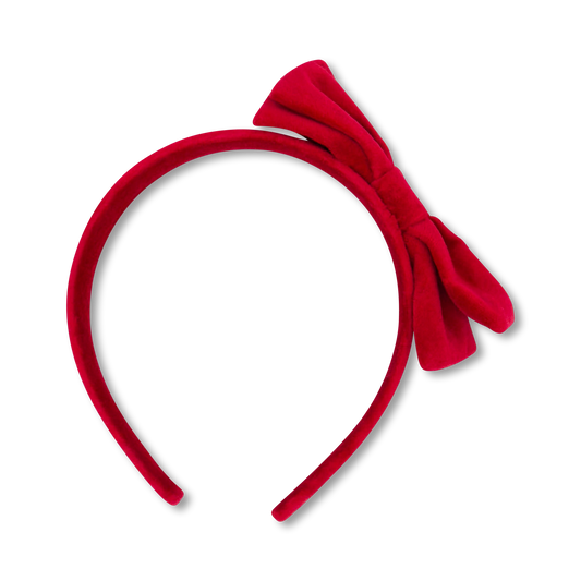 Hadley Headband Ruby Red Velvet