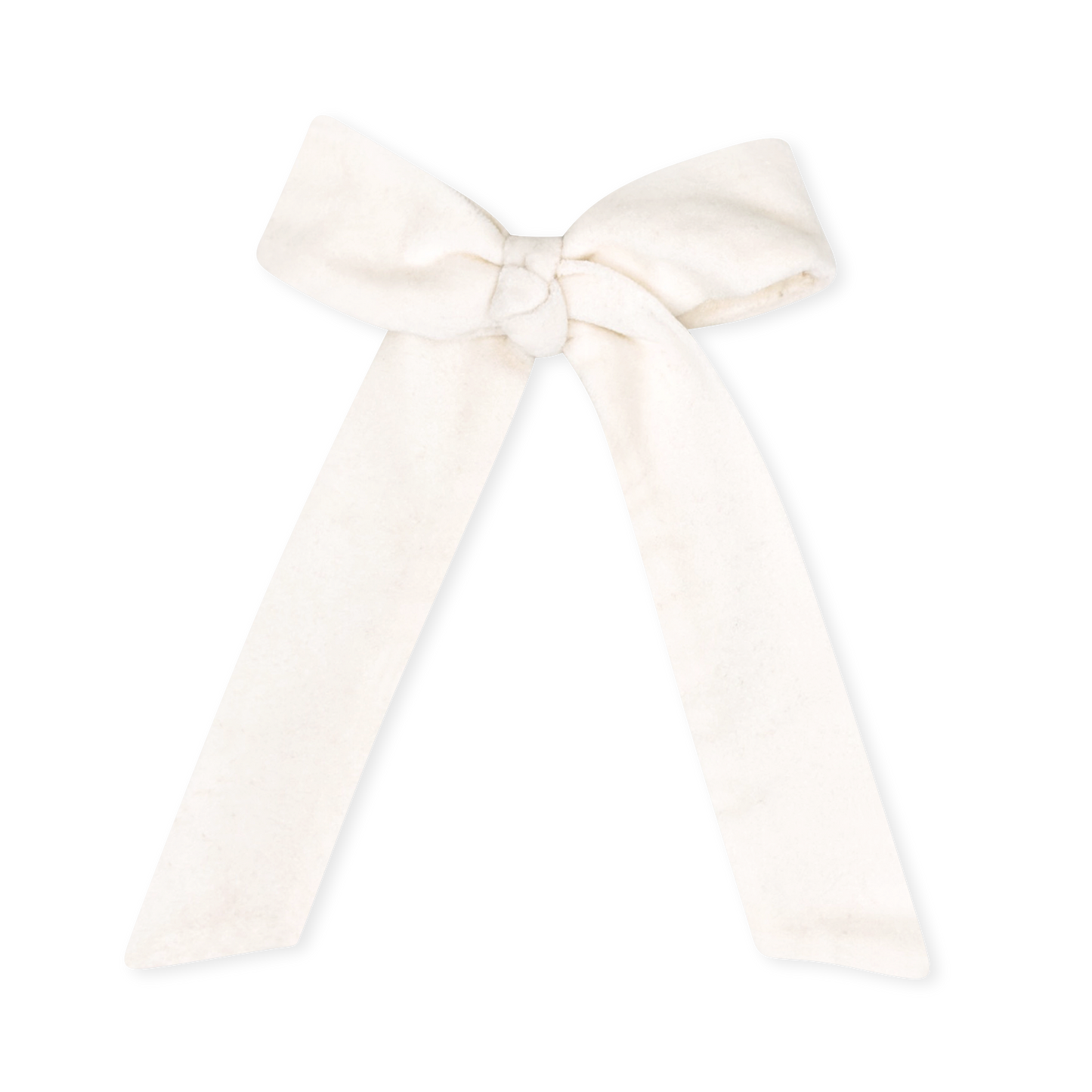 Lola Long Bow Winter White Velvet