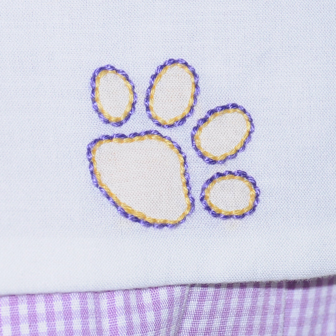 Purple & Gold Paws Diaper Set