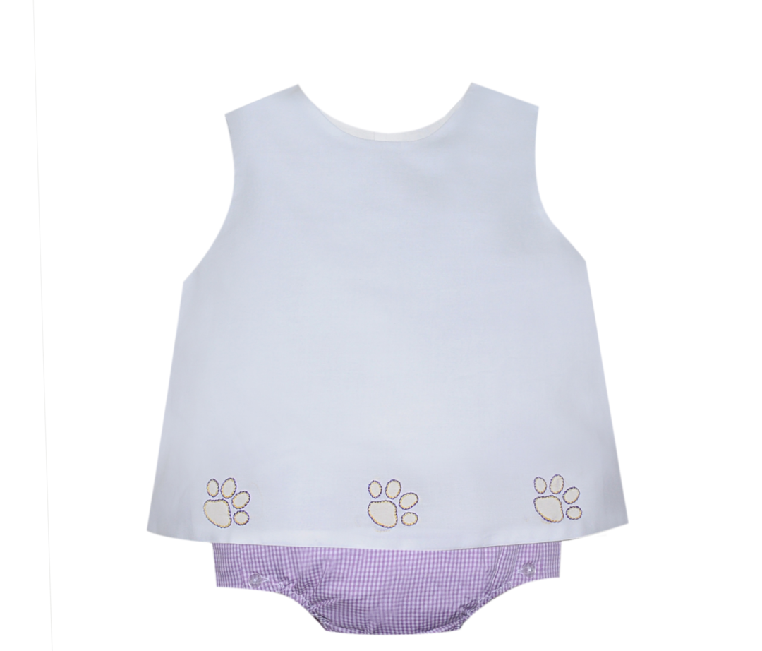 Purple & Gold Paws Diaper Set