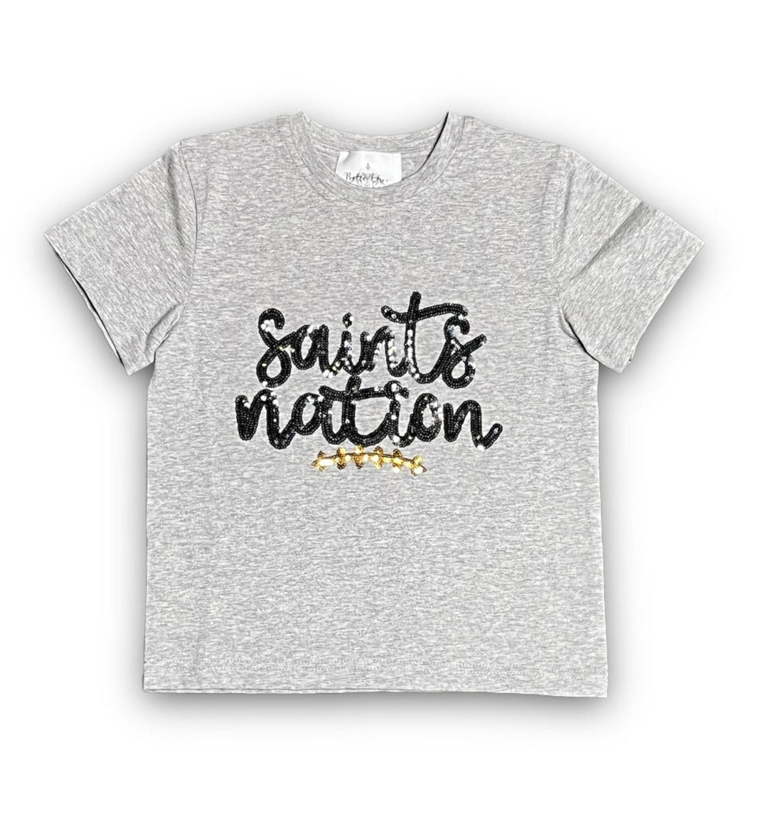 Saints Nation Sequin Tee