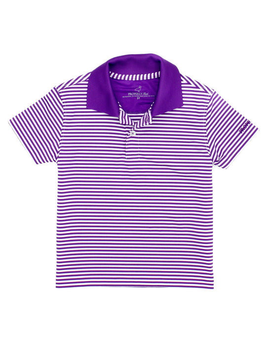 Purple Dallas Stripe Polo